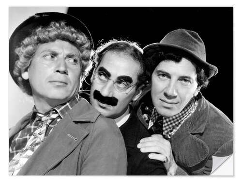 Selvklebende plakat The Marx Brothers