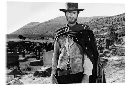 Acrylic print Clint Eastwood in a Western