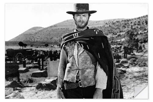 Sticker mural Clint Eastwood dans un Western