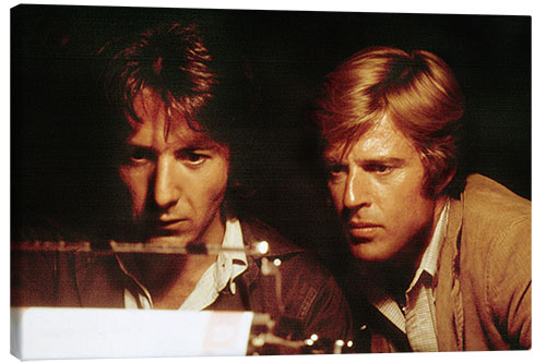 Canvas print ALL THE PRESIDENT'S MEN, Robert Redford, Dustin Hoffman, 1976