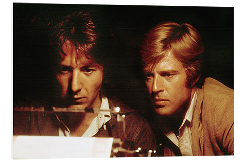 Foam board print ALL THE PRESIDENT'S MEN, Robert Redford, Dustin Hoffman, 1976