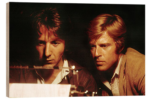 Wood print ALL THE PRESIDENT'S MEN, Robert Redford, Dustin Hoffman, 1976