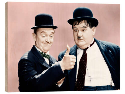 Quadro de madeira Laurel & Hardy Thumb