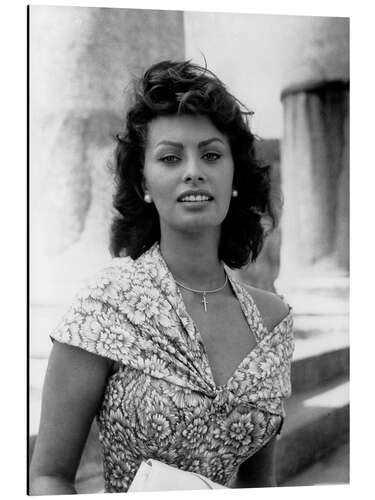 Aluminium print Sophia Loren