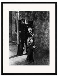 Gerahmter Kunstdruck Charlie Chaplin - The Kid (Der Vagabund und das Kind)