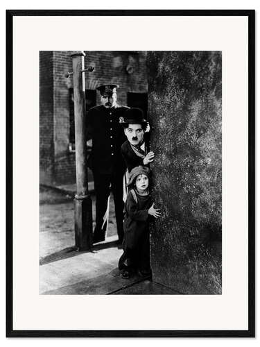 Ingelijste kunstdruk Charlie Chaplin: The Kid