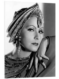 PVC print Greta Garbo with Headdress