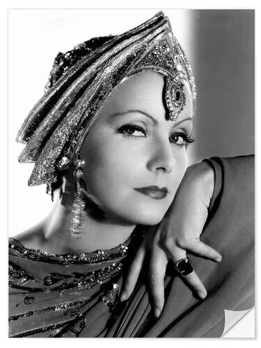 Sticker mural Greta Garbo with Headdress