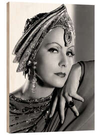 Holzbild Greta Garbo mit Kopfschmuck