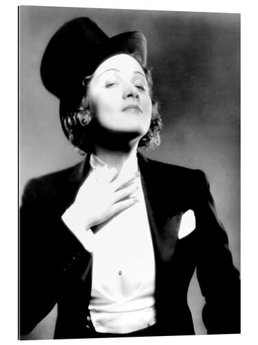 Galleritryk Marlene Dietrich With a Top Hat