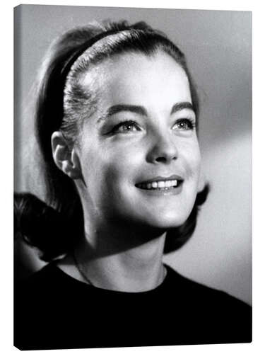 Canvas print Romy Schneider Smiling