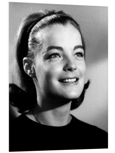 Print på skumplade Romy Schneider Smiling