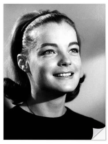 Selvklebende plakat Romy Schneider Smiling