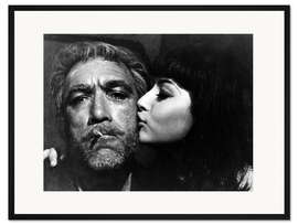Gerahmter Kunstdruck ZORBA THE GREEK, Anthony Quinn mit Eleni Anousaki