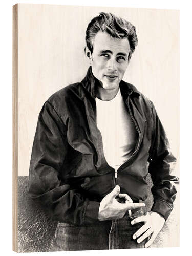 Tableau en bois James Dean 1955