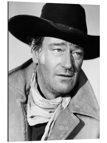 Aluminium print John Wayne as a Cowboy II