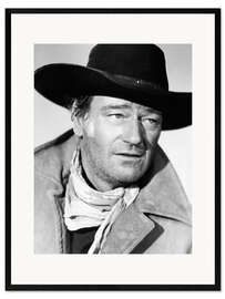 Stampa artistica con cornice John Wayne nei panni di un cowboy