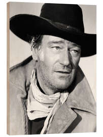 Wood print John Wayne as a Cowboy II