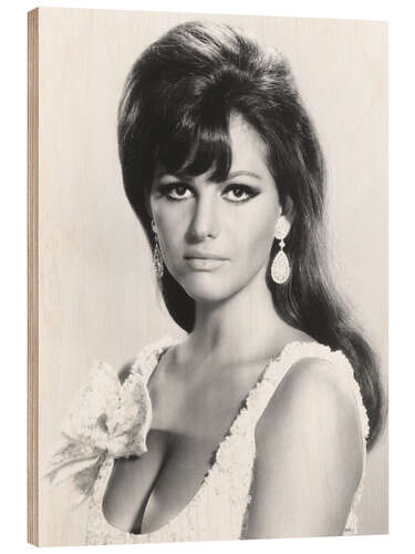 Wood print Claudia Cardinale I