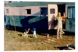 Hartschaumbild PINK FLAMINGOS, Divine, 1972