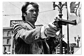 Selvklebende plakat Clint Eastwood in Dirty Harry