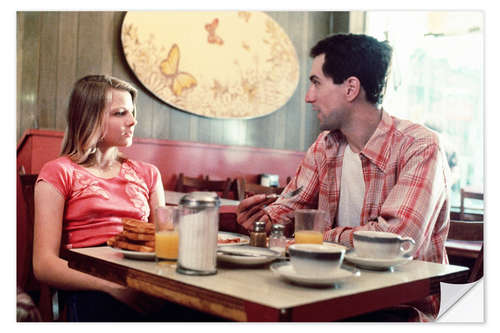 Sticker mural Jodie Foster et Robert De Niro dans Taxi Driver, 1976