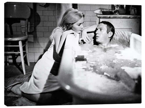 Tableau sur toile Tuesday Weld et Steve McQueen dans Le Kid de Cincinnati