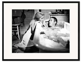 Ingelijste kunstdruk Tuesday Weld and Steve McQueen in The Cincinnati Kid
