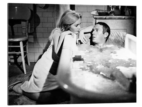 Stampa su plexi-alluminio Tuesday Weld and Steve McQueen in The Cincinnati Kid