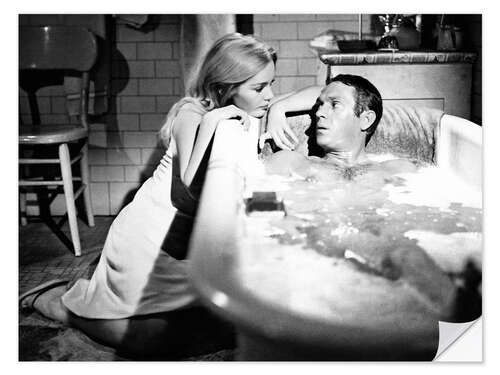 Wandsticker Tuesday Weld und Steve McQueen in Cincinnati Kid