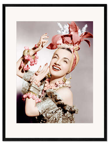 Ingelijste kunstdruk Carmen Miranda