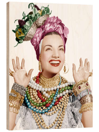 Holzbild Carmen Miranda