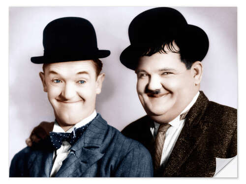 Wall sticker Laurel & Hardy Smiling