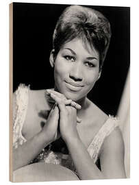 Wood print Aretha Franklin II