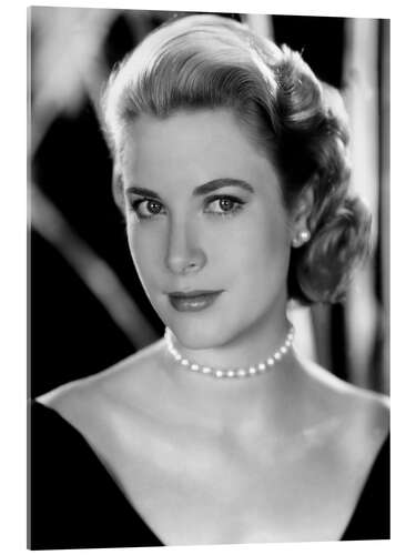 Acrylic print Grace Kelly with Necklace, 1953