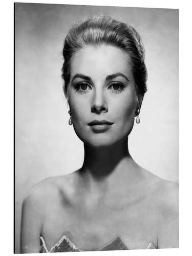 Alubild Grace Kelly mit Ohrringen