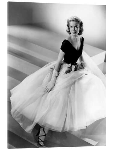 Acrylic print Grace Kelly with Dress