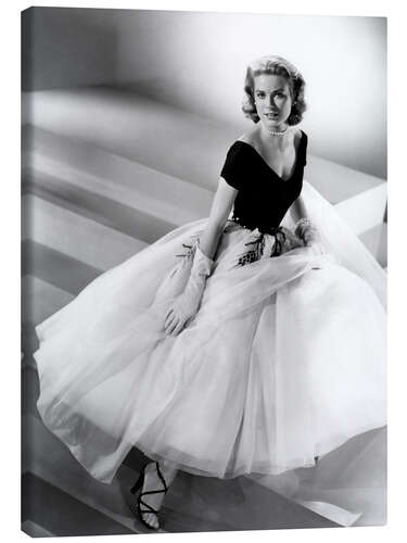 Canvas print Grace Kelly with Dress