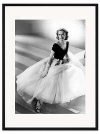 Gerahmter Kunstdruck Grace Kelly mit Kleid