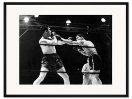 Gerahmter Kunstdruck Max Schmeling kämpft gegen Joe Louis 