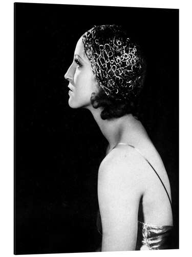 Aluminium print Brigitte Helm, late 1920s