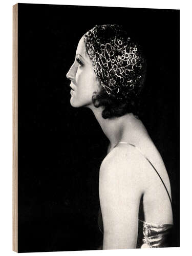 Wood print Brigitte Helm, late 1920s