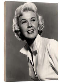 Wood print Doris Day Portrait