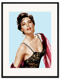 Gerahmter Kunstdruck Ava Gardner im Dessous
