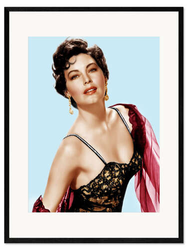 Impresión de arte enmarcada Ava Gardner With Corset