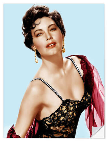 Wandsticker Ava Gardner im Dessous