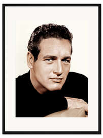 Gerahmter Kunstdruck Paul Newman Portrait