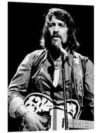 Foam board print Waylon Jennings in concert