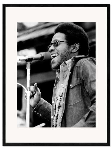 Impresión de arte enmarcada Al Green on stage