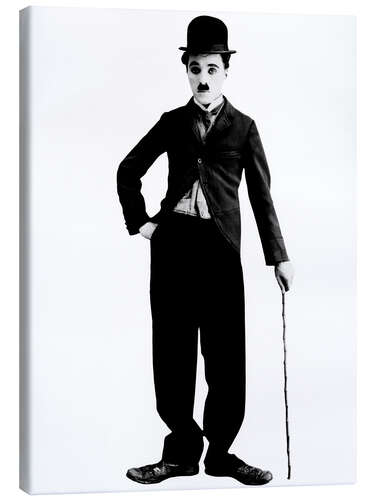 Leinwandbild Charlie Chaplin mit Gehstock